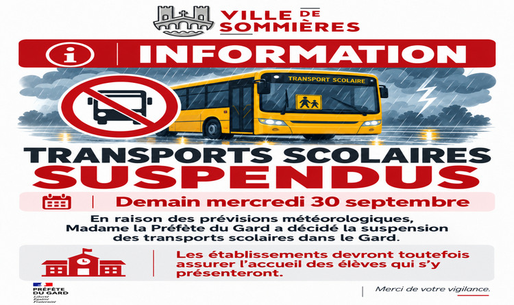 Transports scolaires suspendus Transports scolaires suspendus